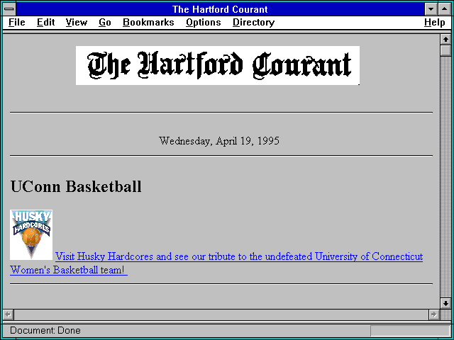 Screenshot of The Hartford Courant