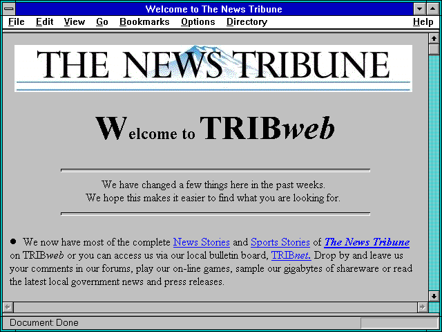 Screenshot of Welcome to The News Tribune