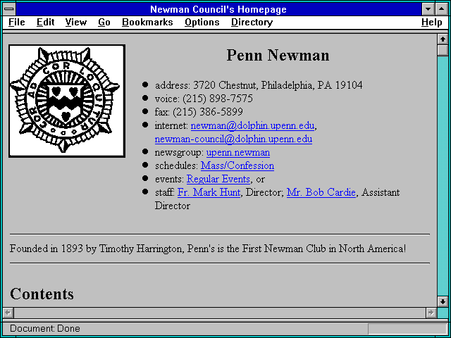 Screenshot of Newman Council's Homepage