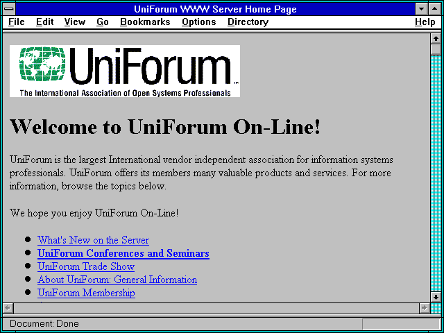 Screenshot of UniForum Professional US Miracle Training Series Communications, Inc.