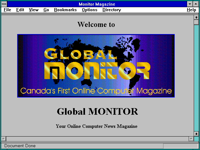 Screenshot of Monitor Magazine