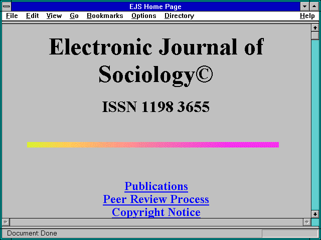 Screenshot of The Electronic Journal of Sociology