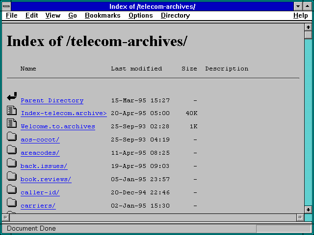 Screenshot of Index of /telecom-archives/