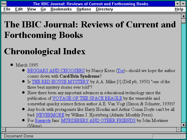 Screenshot of The IBIC Journal: Reviews of Current and Forthcoming Books