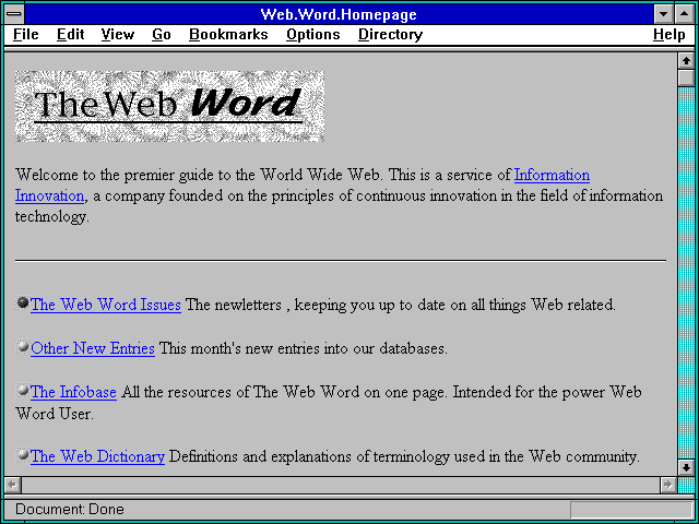 Screenshot of Web.Word.Homepage