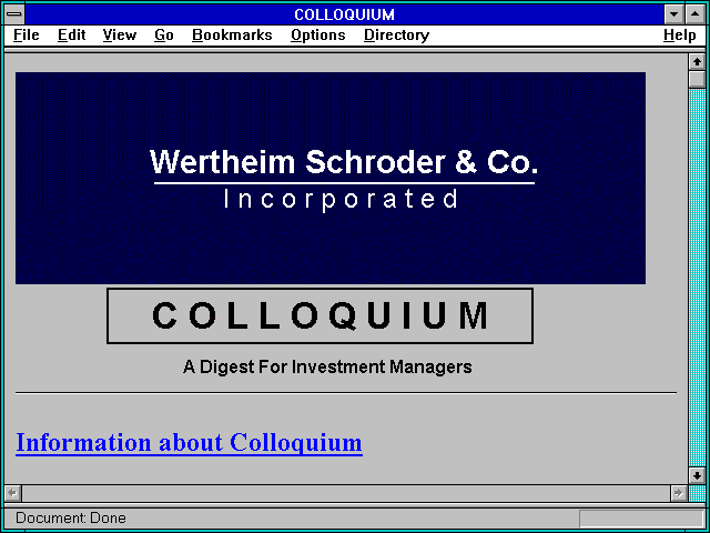 Screenshot of COLLOQUIUM