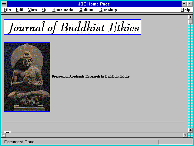 Screenshot of JBE Home Page