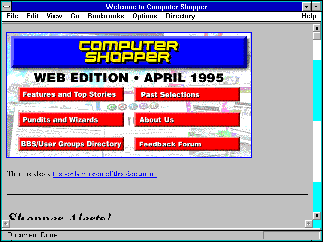 Screenshot of Computer Shopper from Ziff-Davis
