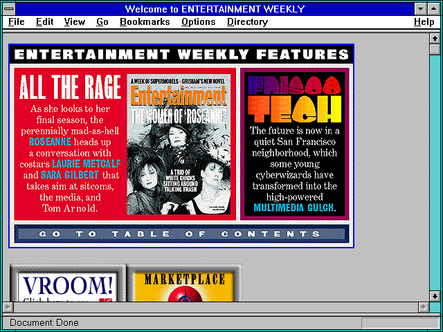 Screenshot of Entertainment Weekly from Time-Warner