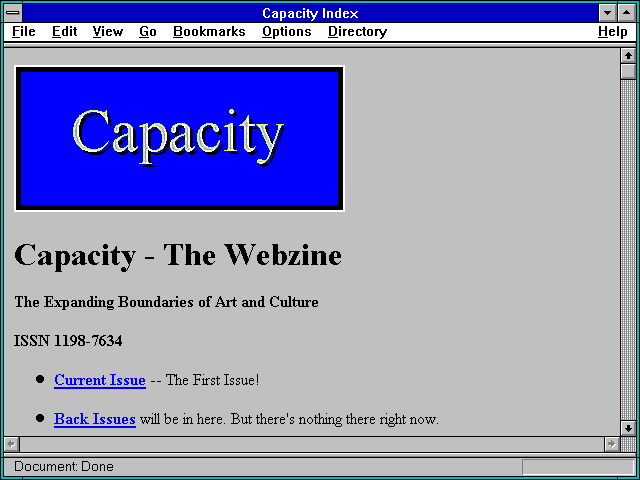 Screenshot of Capacity-WebZine
