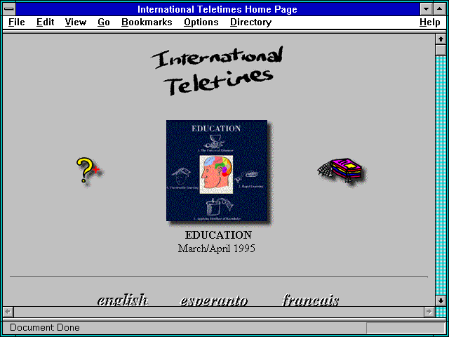 Screenshot of International Teletimes Home Page
