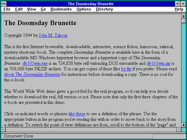 Screenshot of The Doomsday Brunette