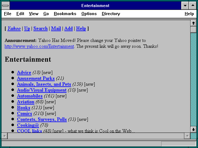 Screenshot of Entertainment