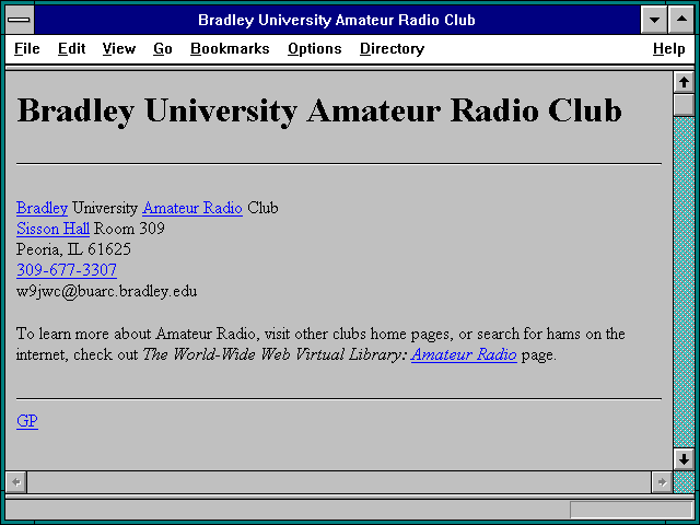 Screenshot of Amateur Radio: WWW Virtual Library