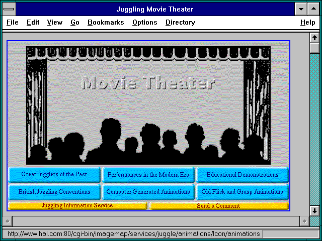 Screenshot of Juggling Movie Theater