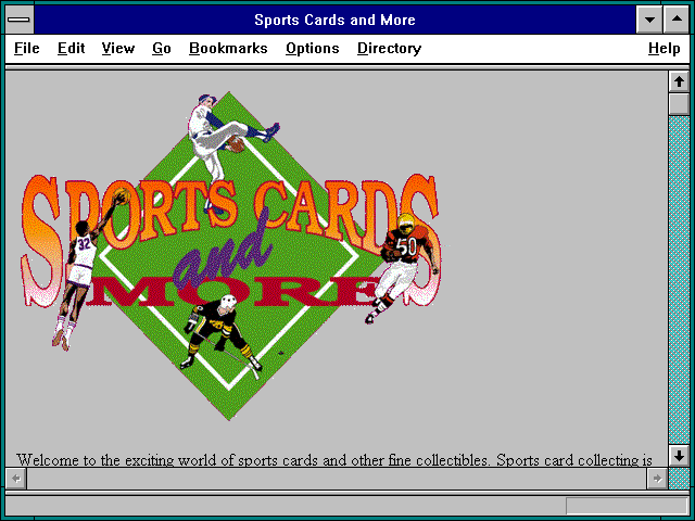 Screenshot of Sports Cards and More