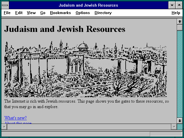 Screenshot of Judaism and Jewish Resources