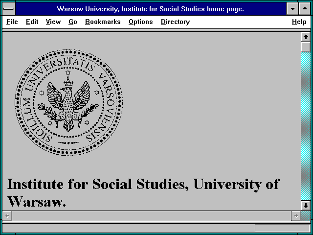 Screenshot of ISS, Univ. of Warsaw, Local information