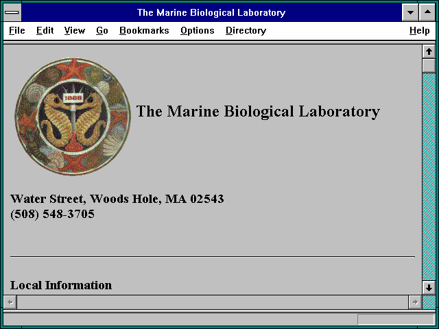 Screenshot of The Marine Biological Laboratory