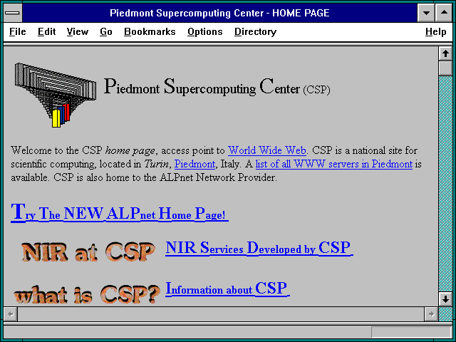 Screenshot of Piedmont Supercomputing Center - HOME PAGE
