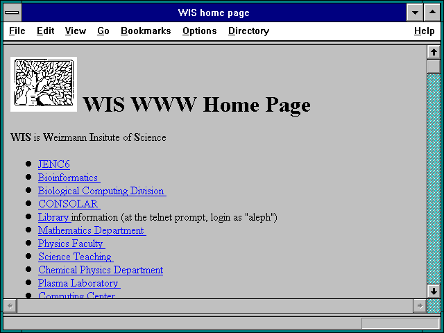 Screenshot of Weizmann Institute of Science