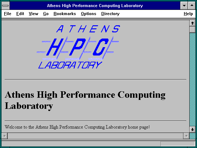 Screenshot of Athens High Performance Computing Laboratory