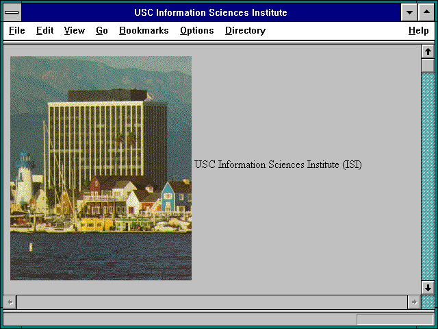Screenshot of USC Information Sciences Institute