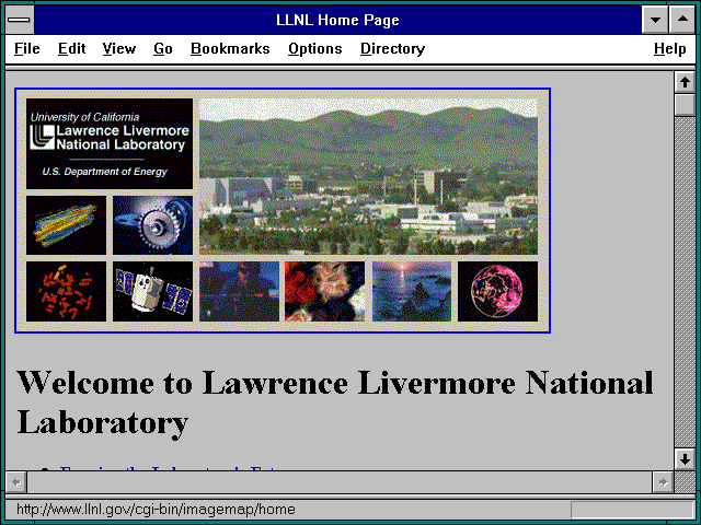 Screenshot of Lawrence Livermore National Laboratory - Livermore