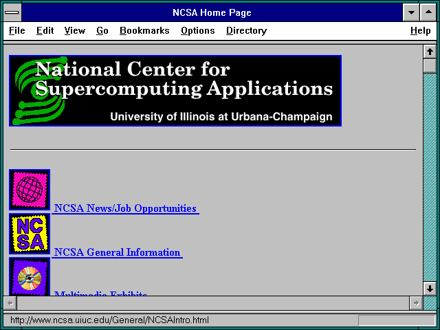 Screenshot of NCSA - National Center for Supercomputing Applications