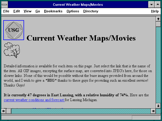 Screenshot of Current Weather Maps/Movies