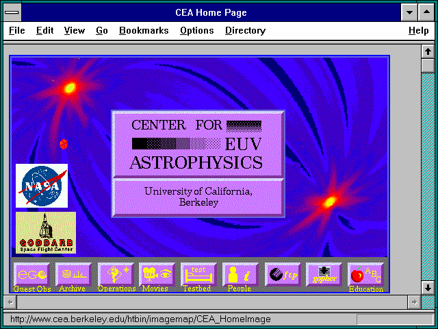 Screenshot of CEA Home Page