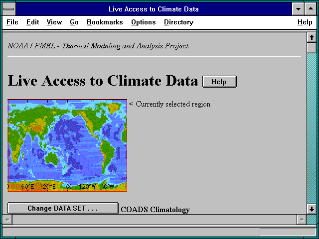 Screenshot of Live Access to Climate Data
