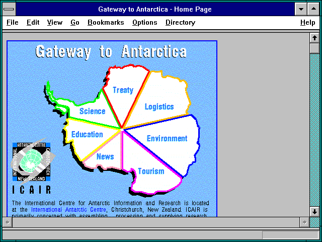 Screenshot of Antarctica and Its Environment.