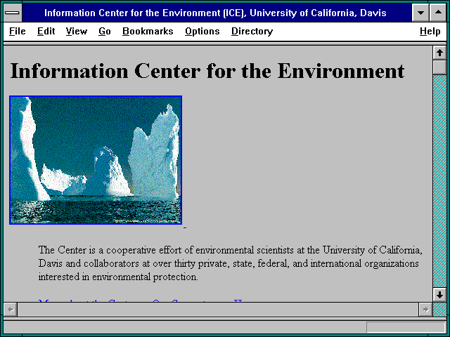 Screenshot of Center for the Environment (ICE)University of California Davis (UCD)