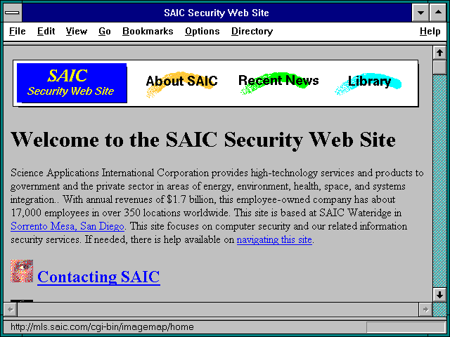 Screenshot of Science Applications International Corporation