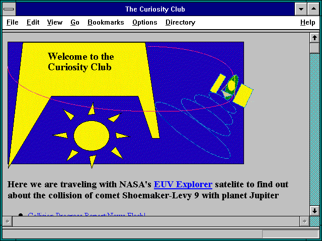 Screenshot of The Curiosity Club