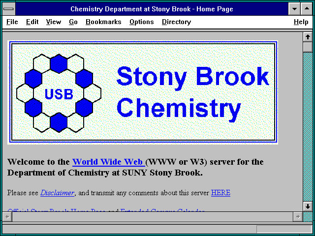 Screenshot of State University of Stony Brook, Research Informatics