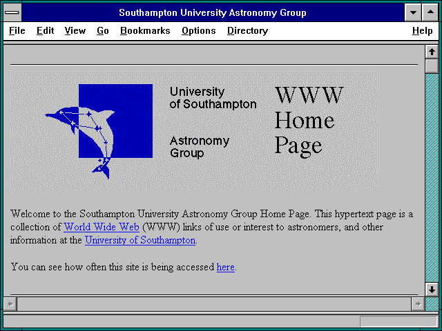 Screenshot of Southampton University Astronomy Group