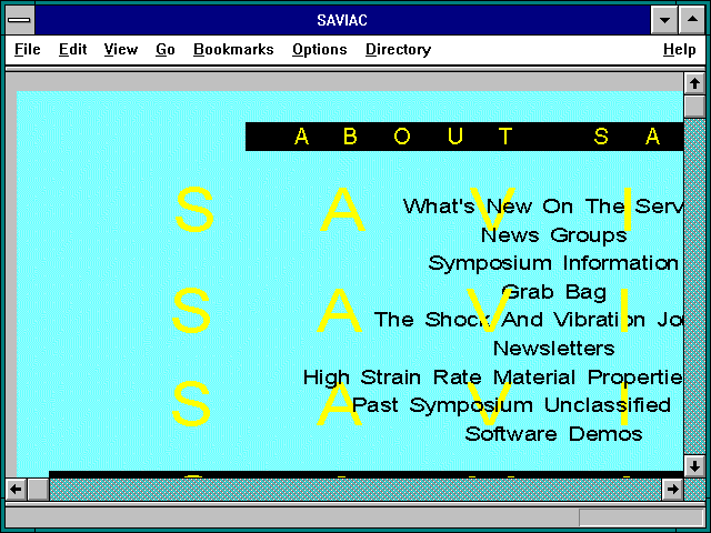 Screenshot of SAVIAC