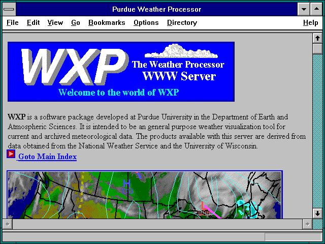 Screenshot of Current Data and Forecasts