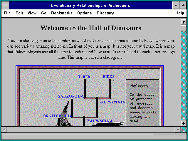 Screenshot of Evolutionary Relationships of Archosaurs