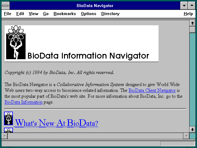 Screenshot of BioData Navigator