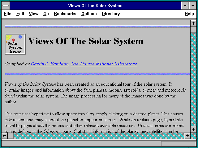 Screenshot of Views Of The Solar System