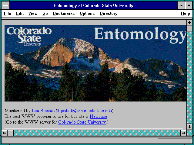 Screenshot of Entomology at Colorado State University