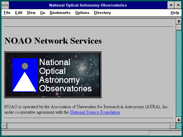 Screenshot of Kitt Peak National Observatory