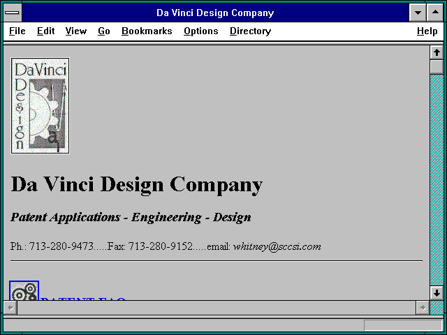 Screenshot of Da Vinci Design Company