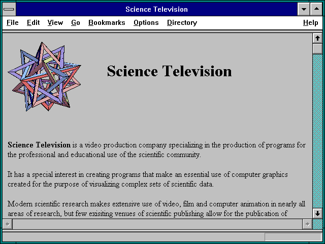 Screenshot of Science Television