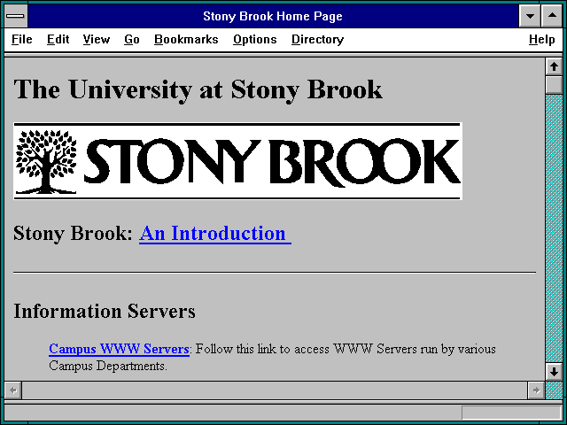 Screenshot of State University of New York, Stony Brook