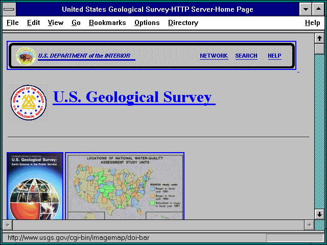 Screenshot of United States Geological Survey-HTTP Server-Home Page