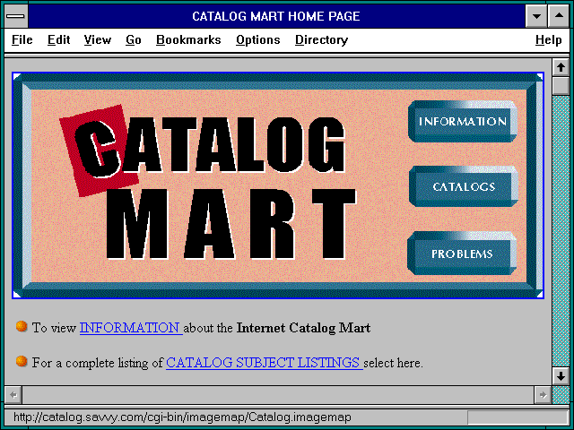 Screenshot of CATALOG MART HOME PAGE